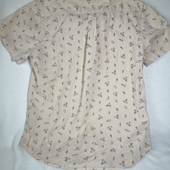 Obey Propaganda Casual Shirt Pattern Button Up Short Sleeve Men's Size Large - Picture 4 of 5